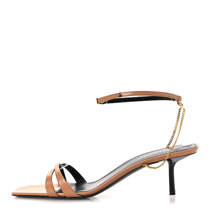 Saint Laurent Calfskin Ankle Strap Melody Sandals 41 Bisque 1 of 15
