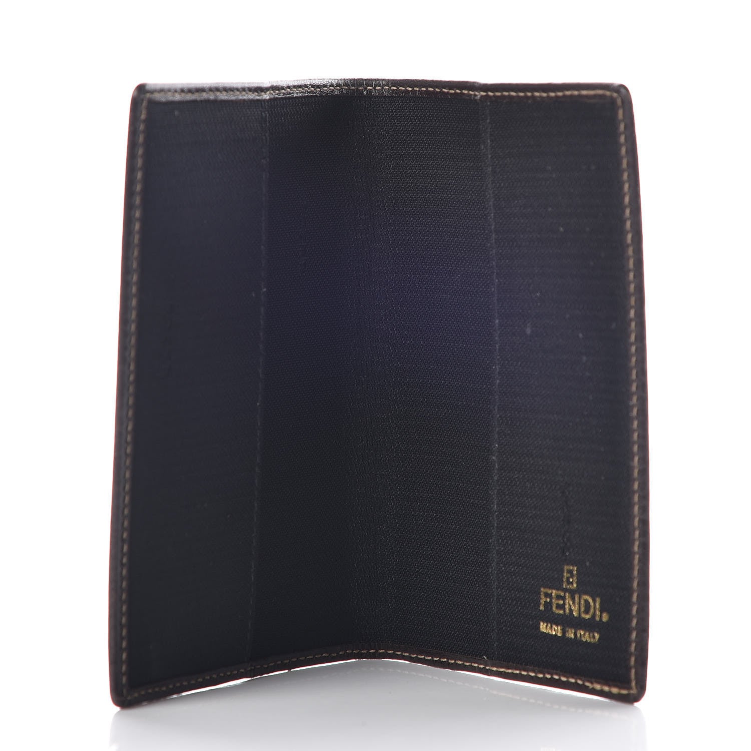 Fendi Zucca Calfskin Bi-Fold Card Holder Tobacco 5 of 8