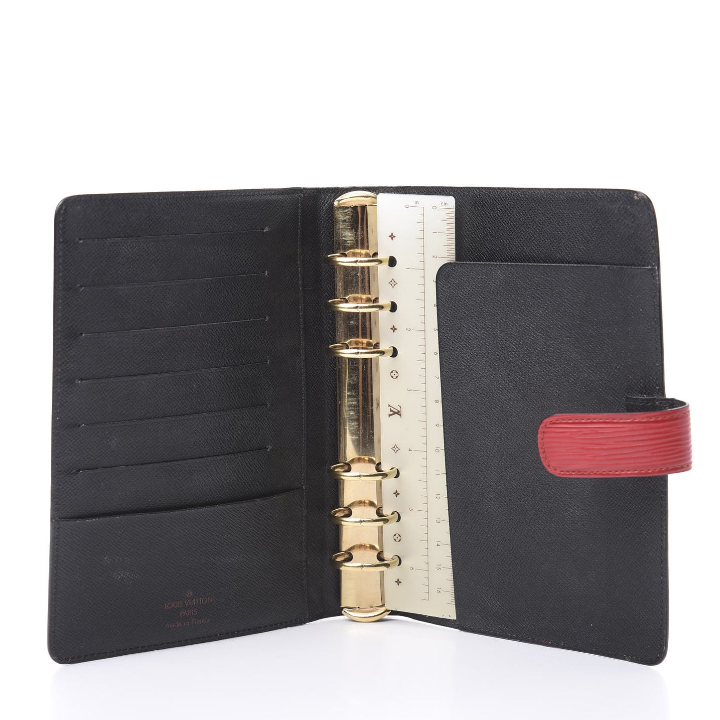 Epi Medium Ring Agenda Cover Rouge