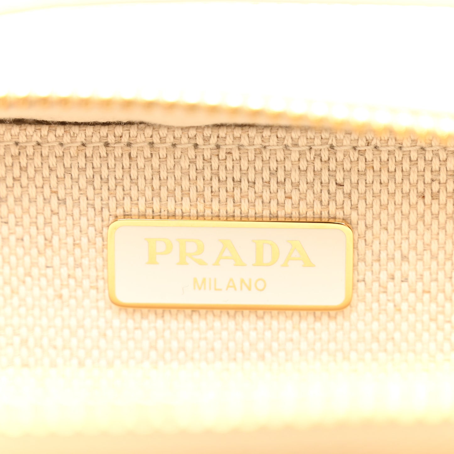 Wicker Calfskin Metal Triangle Logo Mini Pouch Shoulder Bag Tan White