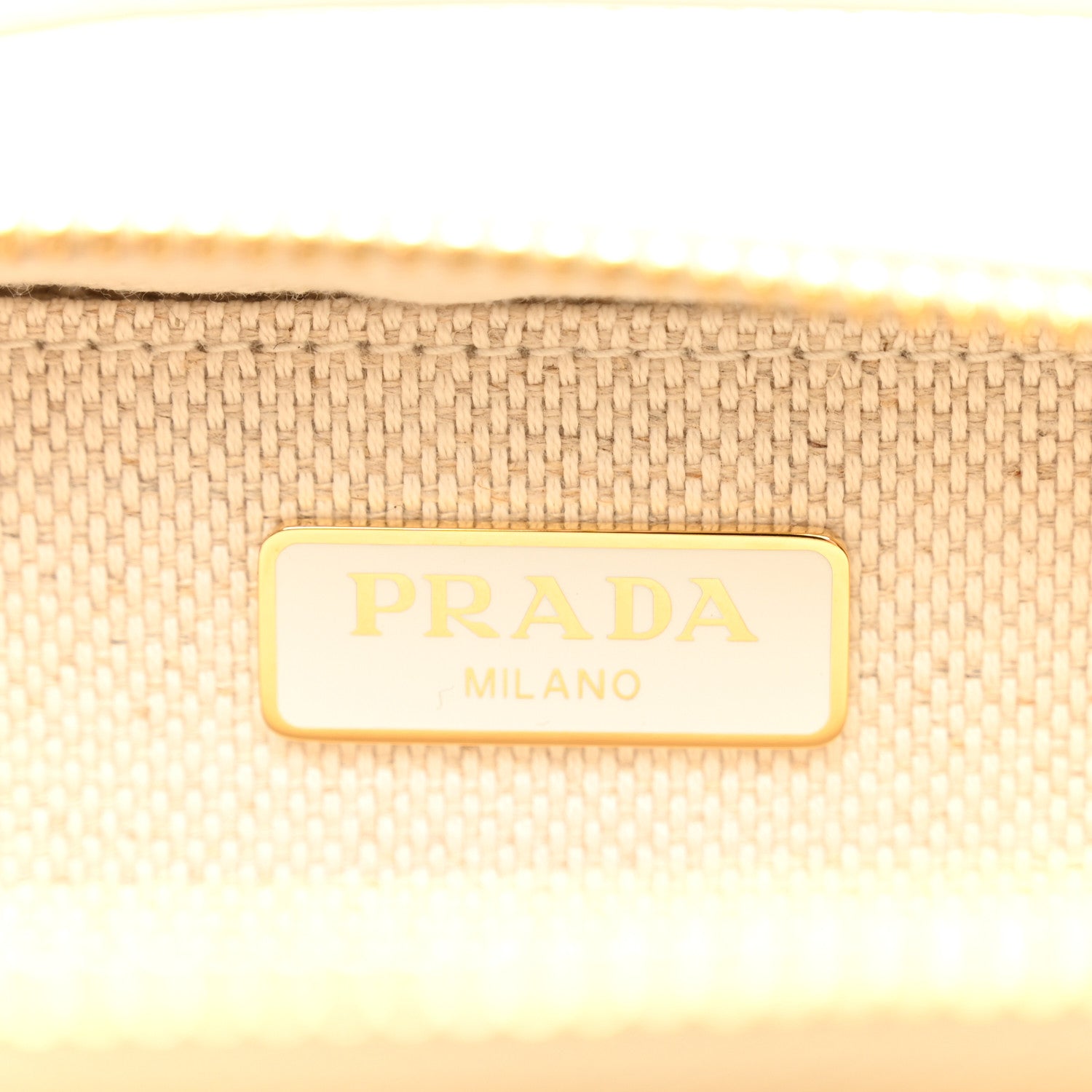 Prada Wicker Calfskin Metal Triangle Logo Mini Pouch Shoulder Bag Tan White 6 of 12