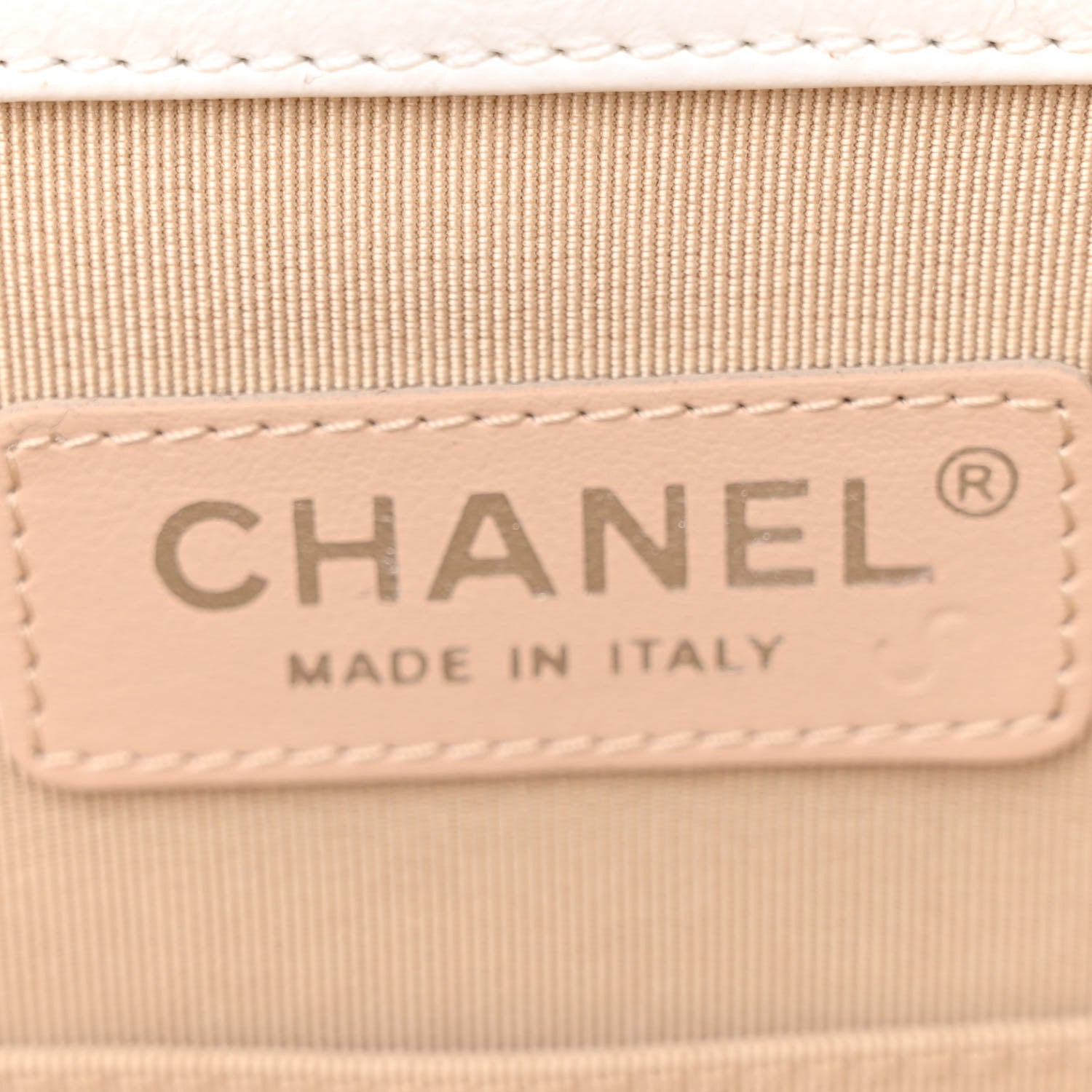 Chanel Glazed Calfskin Raffia Vanity Case Bag White Beige 6 of 17
