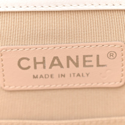 Chanel Glazed Calfskin Raffia Vanity Case Bag White Beige 6 of 17