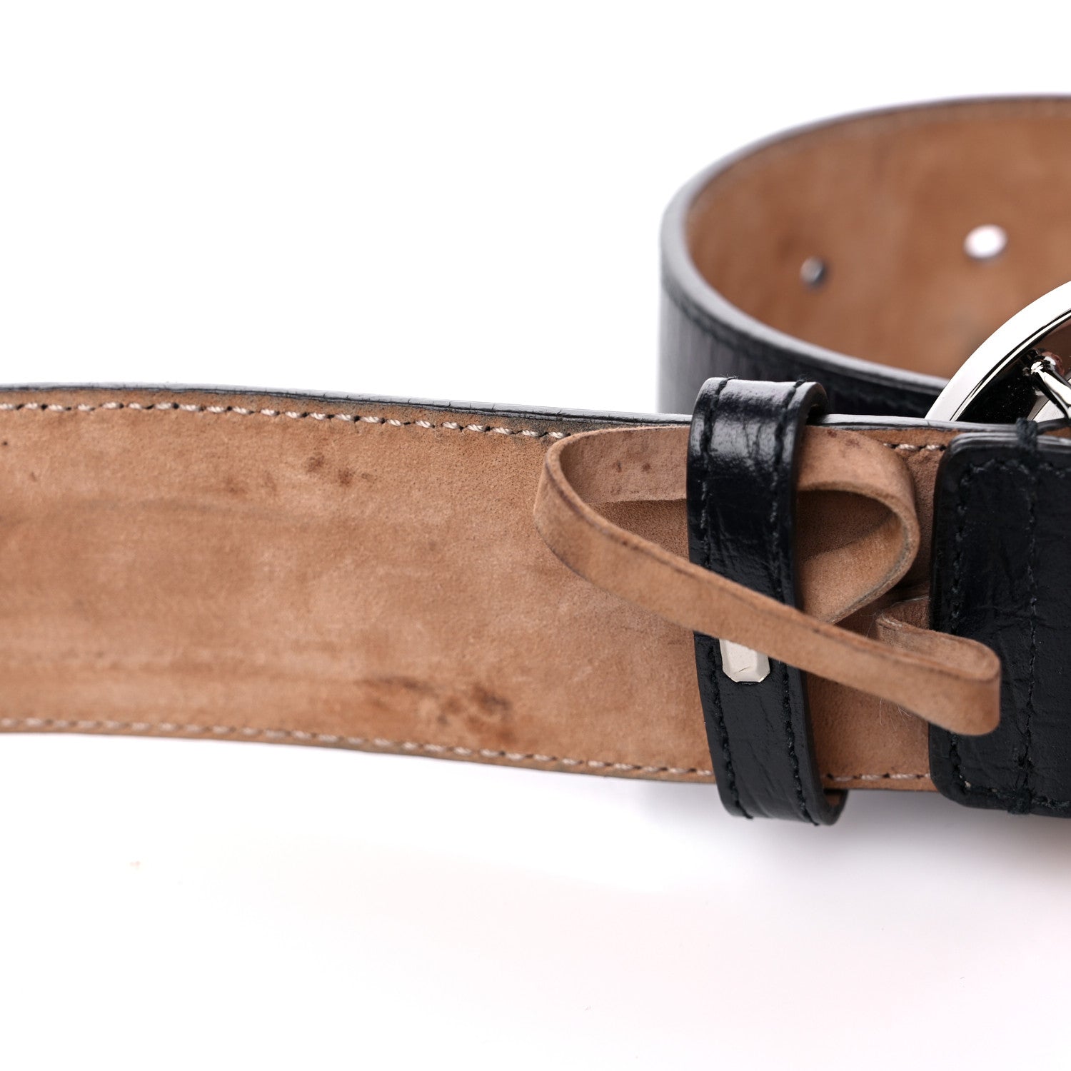 Gucci Calfskin Web Interlocking G Belt 90 36 Navy 7 of 8