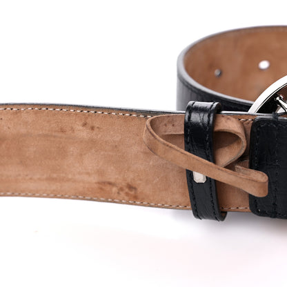 Gucci Calfskin Web Interlocking G Belt 90 36 Navy 7 of 8