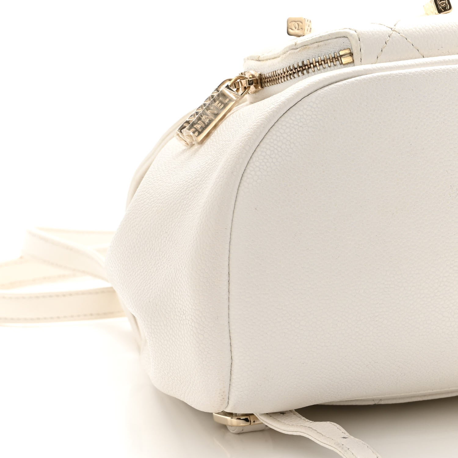 Chanel Caviar Quilted Mini Business Affinity Backpack White 9 of 10