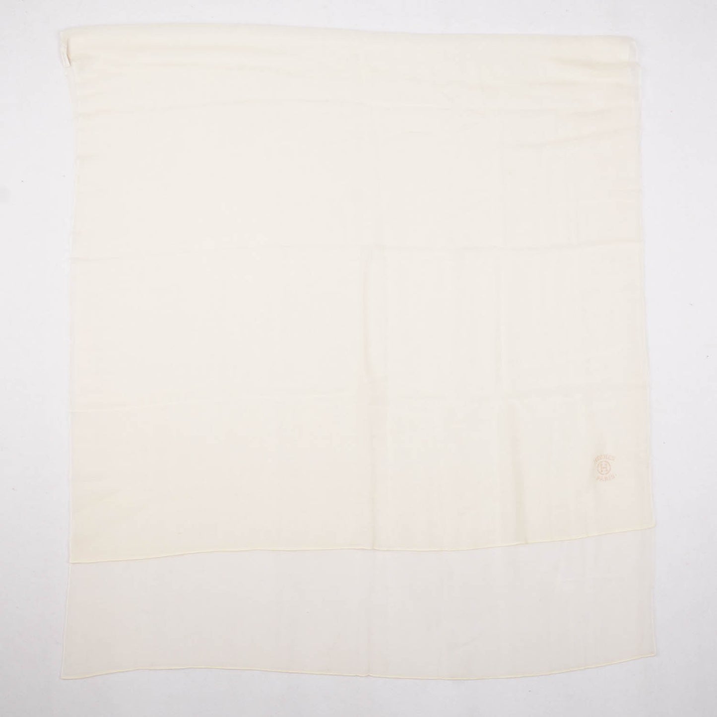 Cashmere Silk Plume Unie Stole Ivory