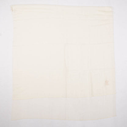 Hermes Cashmere Silk Plume Unie Stole Ivory 3 of 5