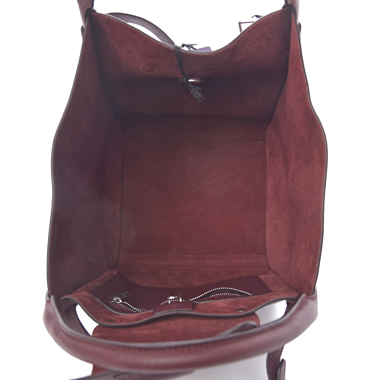 Supple Grained Calfskin Small Big Bag Wine