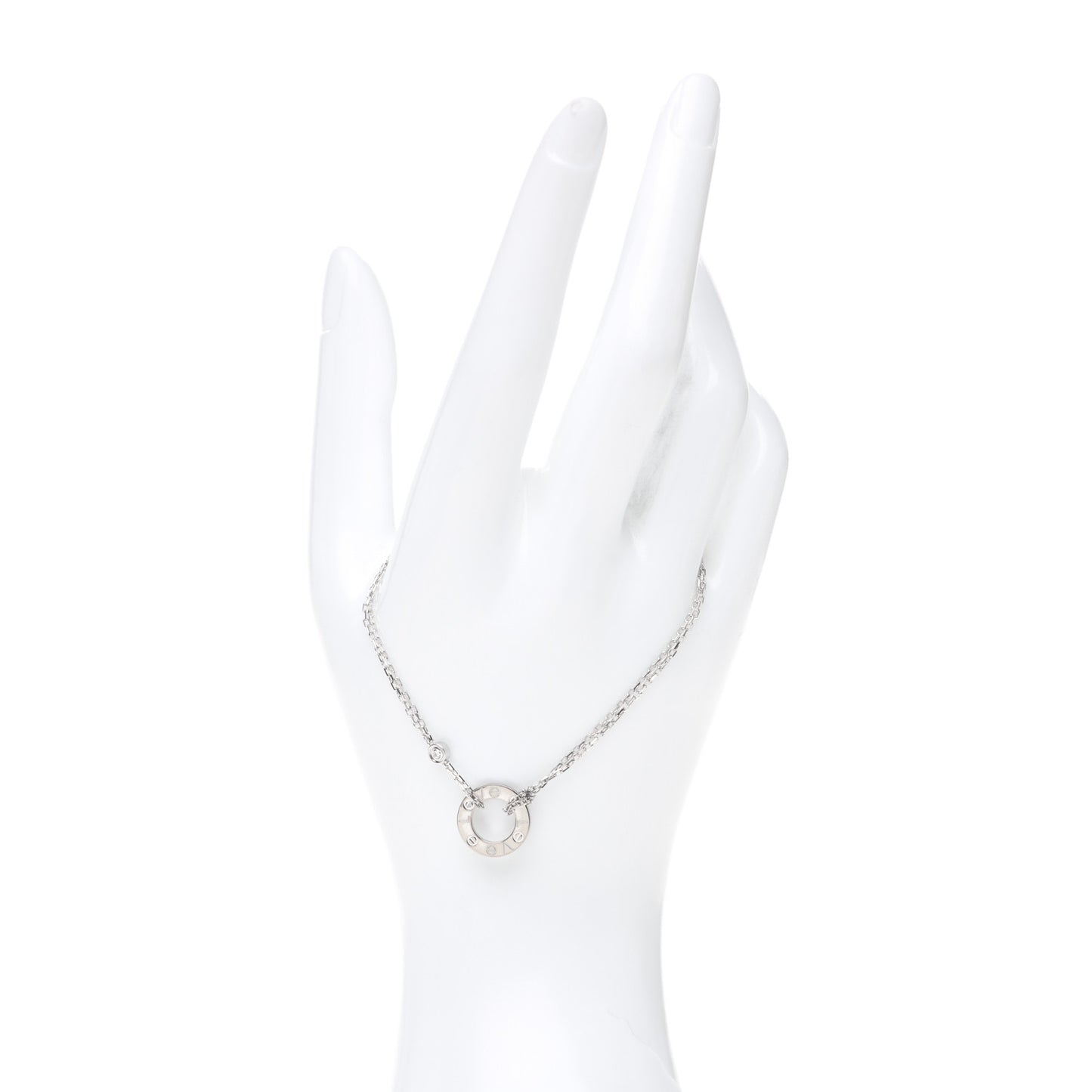 18K White Gold Diamond LOVE Bracelet