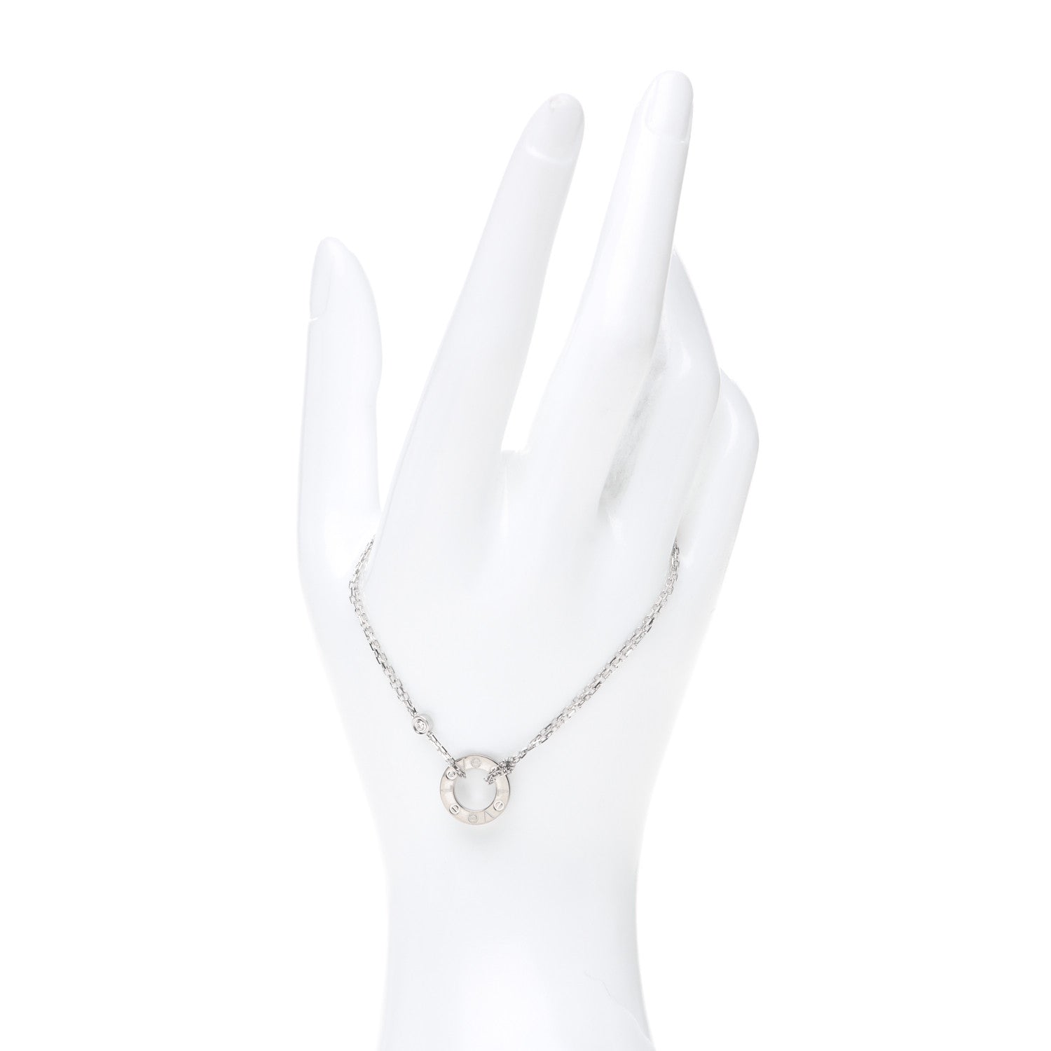 Cartier 18K White Gold Diamond LOVE Bracelet 2 of 7