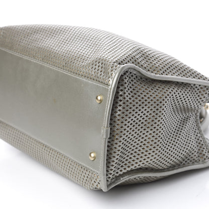 Chanel Metallic Calfskin Perforated Up In The Air Tote Silver 7 of 13