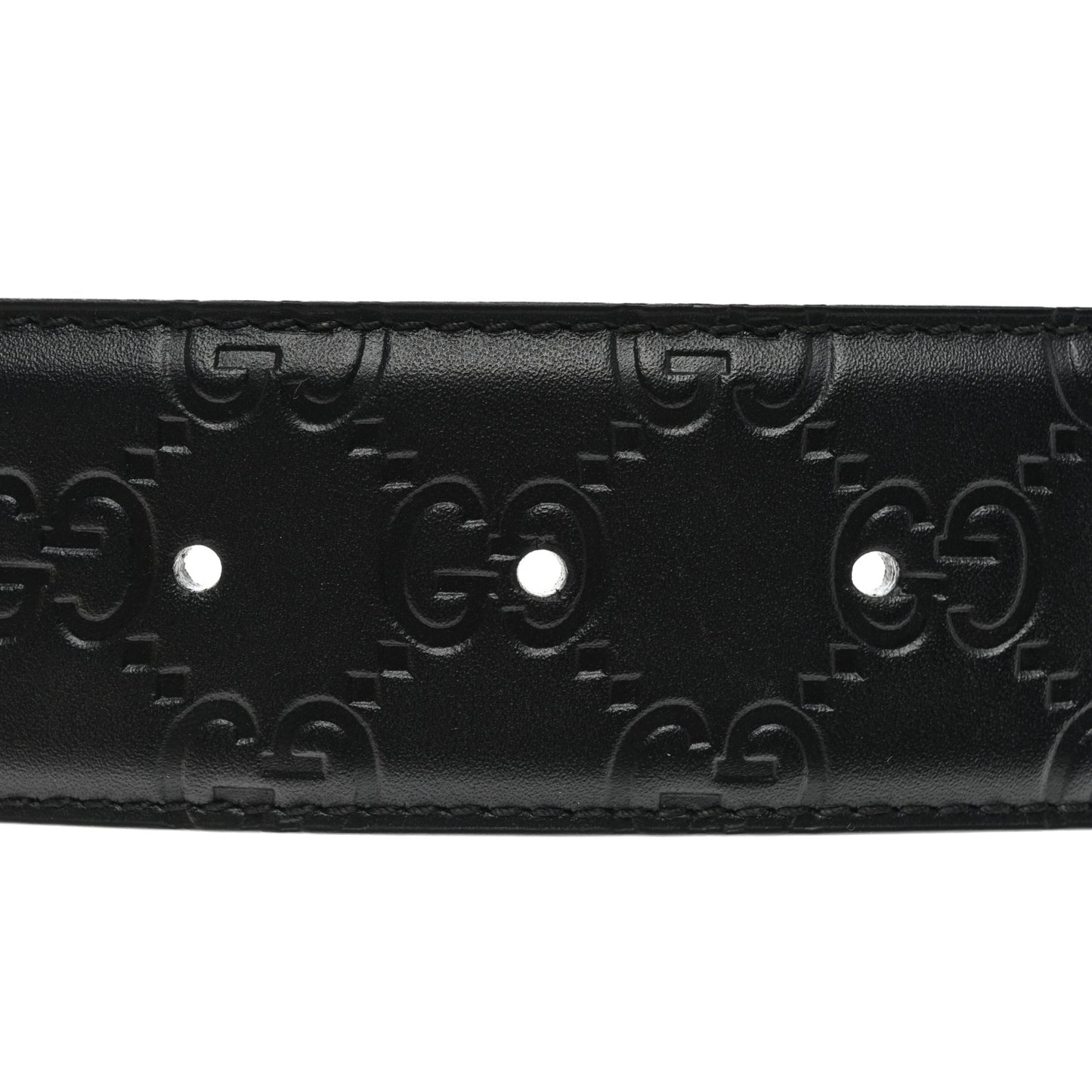 Guccissima Signature Interlocking G 40mm Belt 85 34 Black