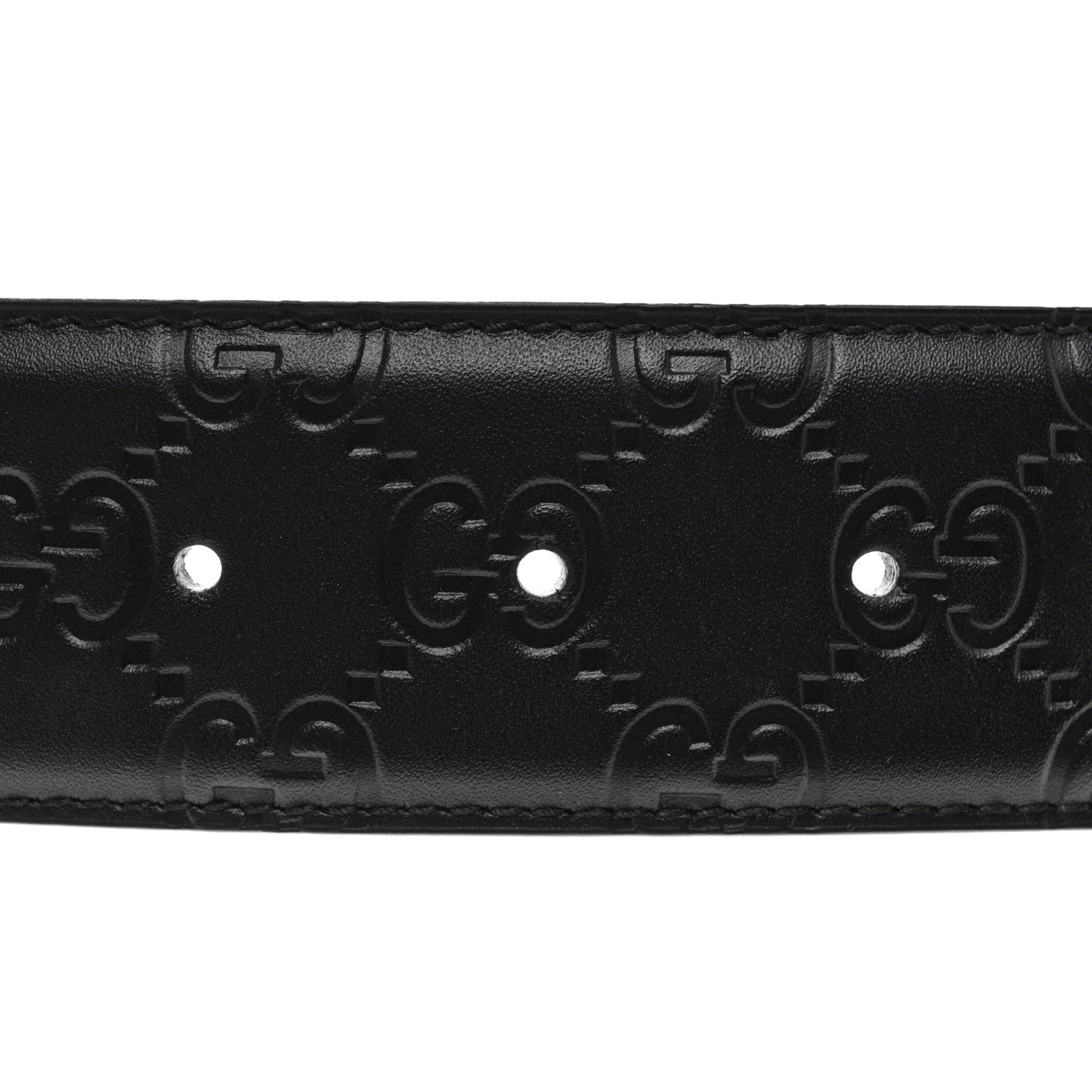 Gucci Guccissima Signature Interlocking G 40mm Belt 85 34 Black 4 of 6