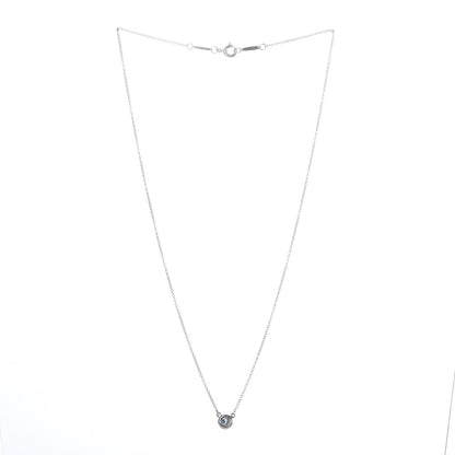 Tiffany Sterling Silver Aquamarine Elsa Peretti Color By The Yard Pendant Necklace 3 of 6