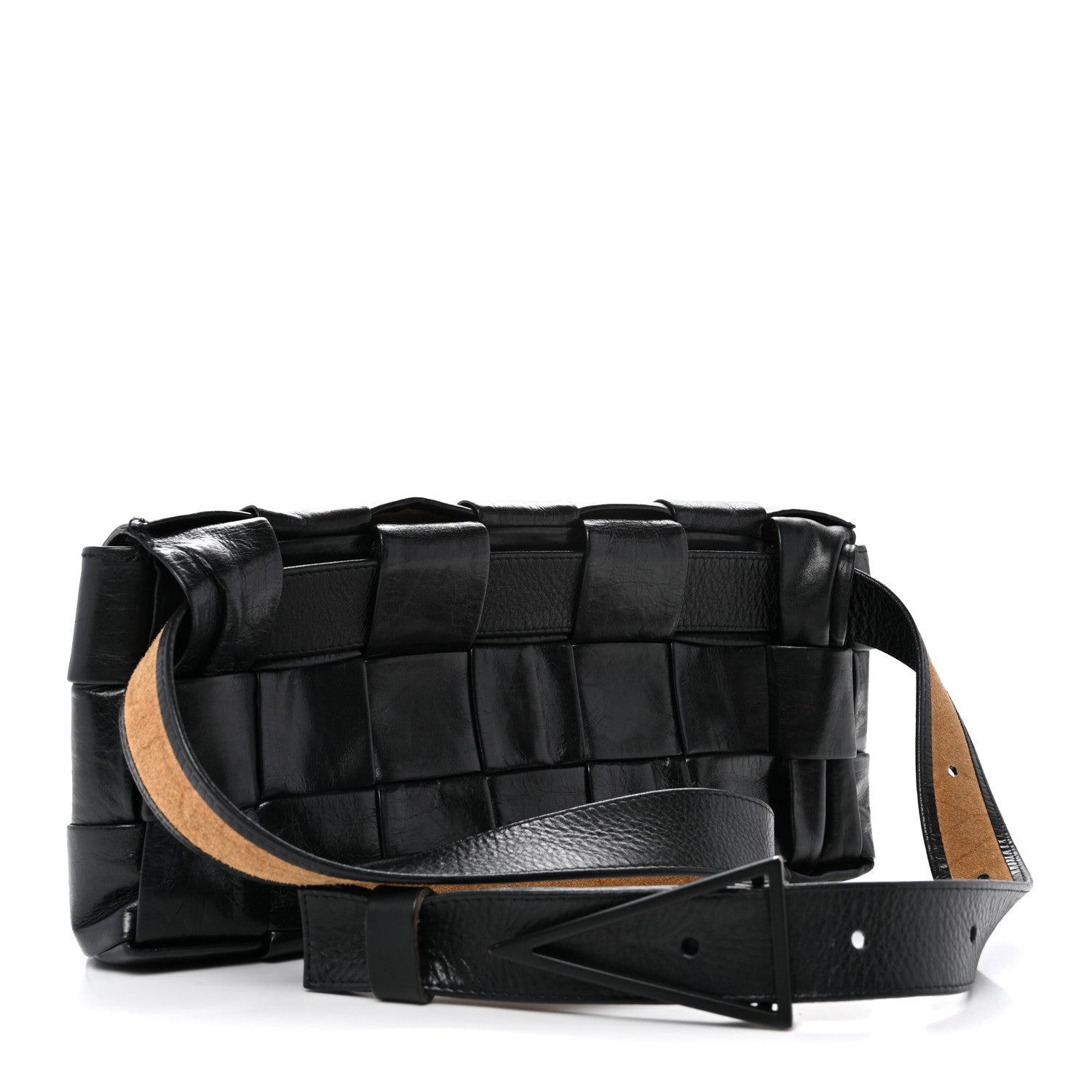 Bottega Veneta Paper Calfskin Intrecciato Stretch Cassette Black 3 of 12