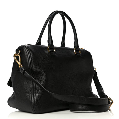 Prada Vitello Daino Tote Black 2 of 9