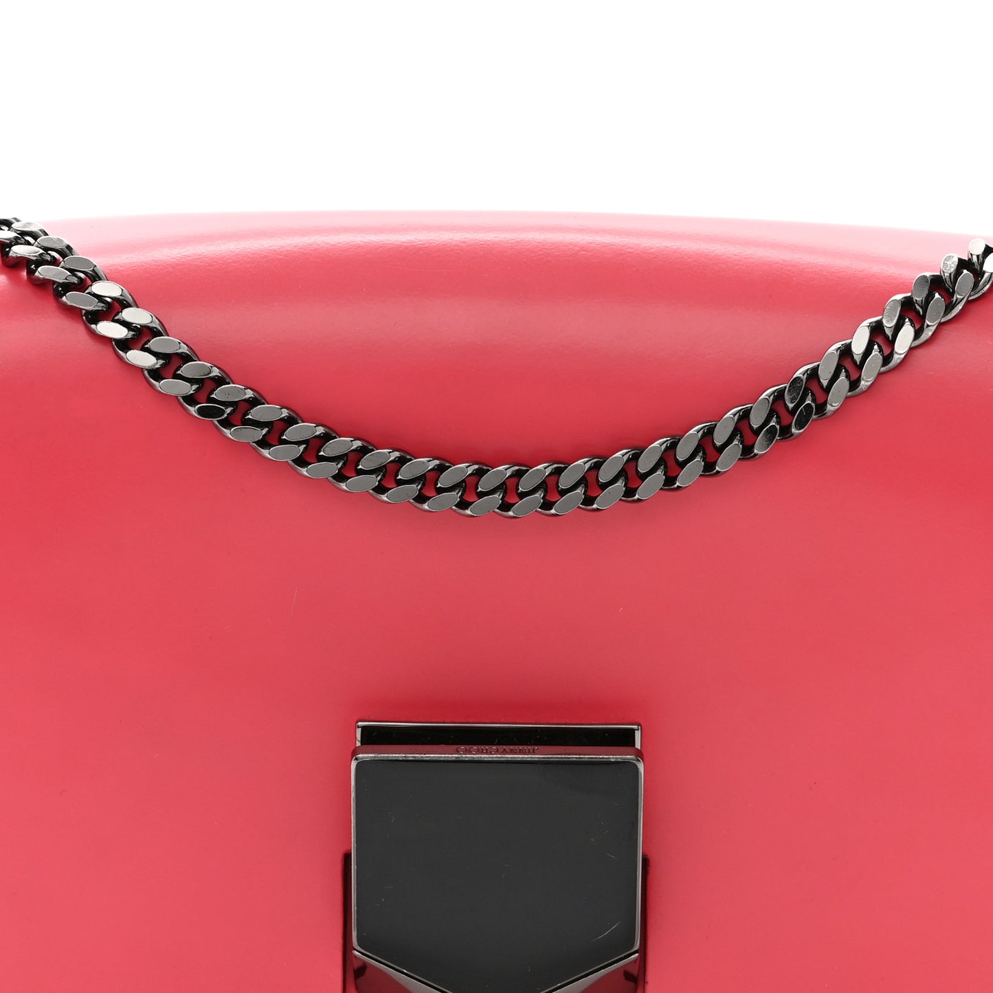 JIMMY CHOO Spazzolato Lockett Petite Shoulder Bag Dahlia