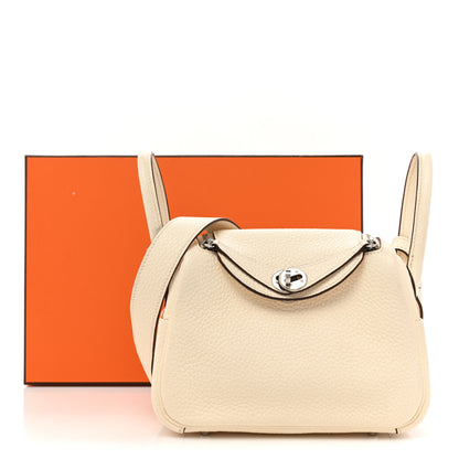 Hermes Taurillon Clemence Mini Lindy 20 Nata 19 of 19