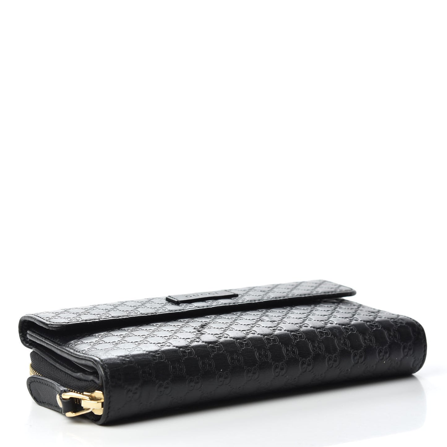 Soft Microguccissima Continental Zip Wallet Black
