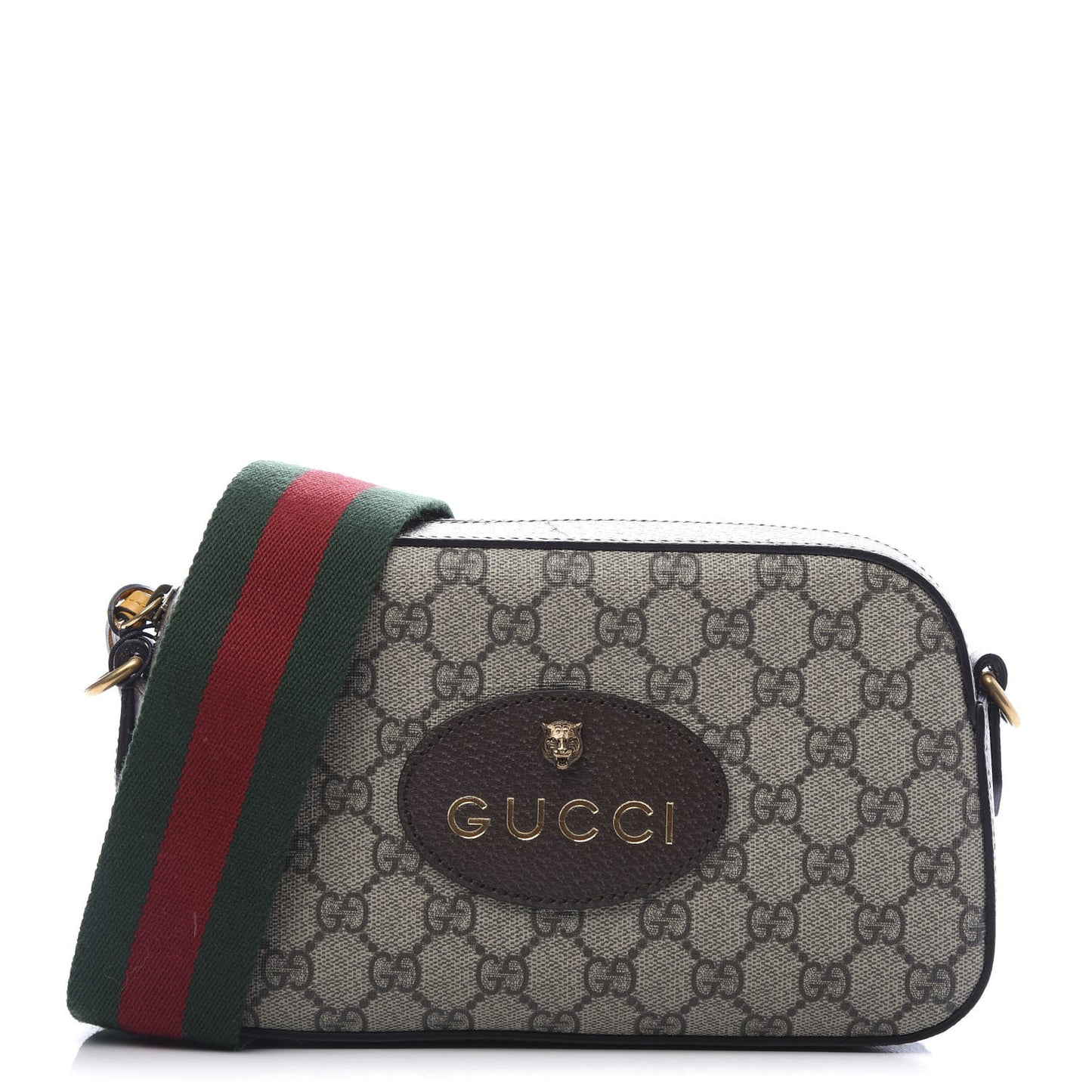 GG Supreme Monogram Web Neo Vintage Shoulder Bag Beige New Acero Crop