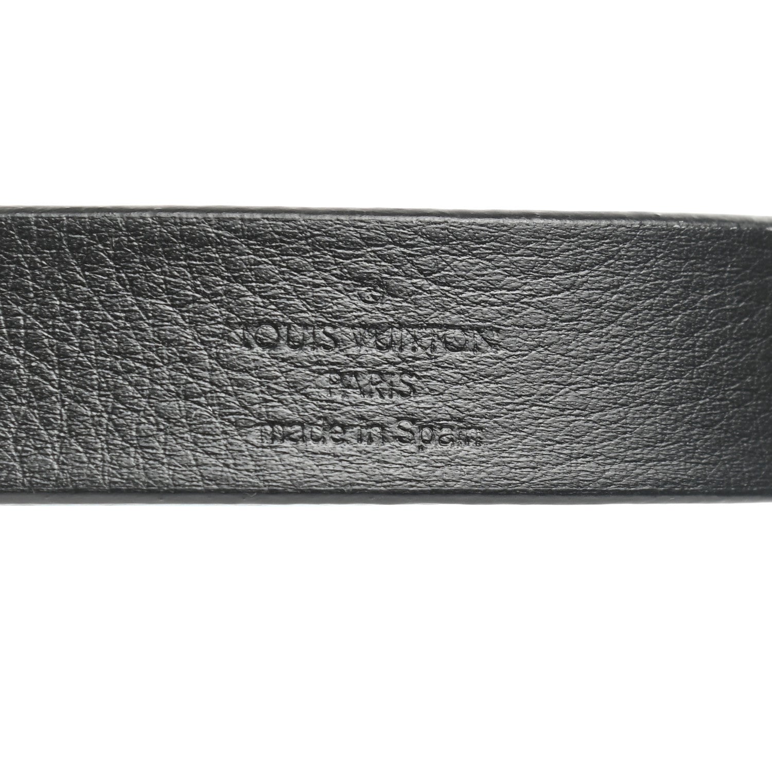Louis Vuitton Calfskin Embossed 20MM LV Initiales Belt 75 30 Black 3 of 6