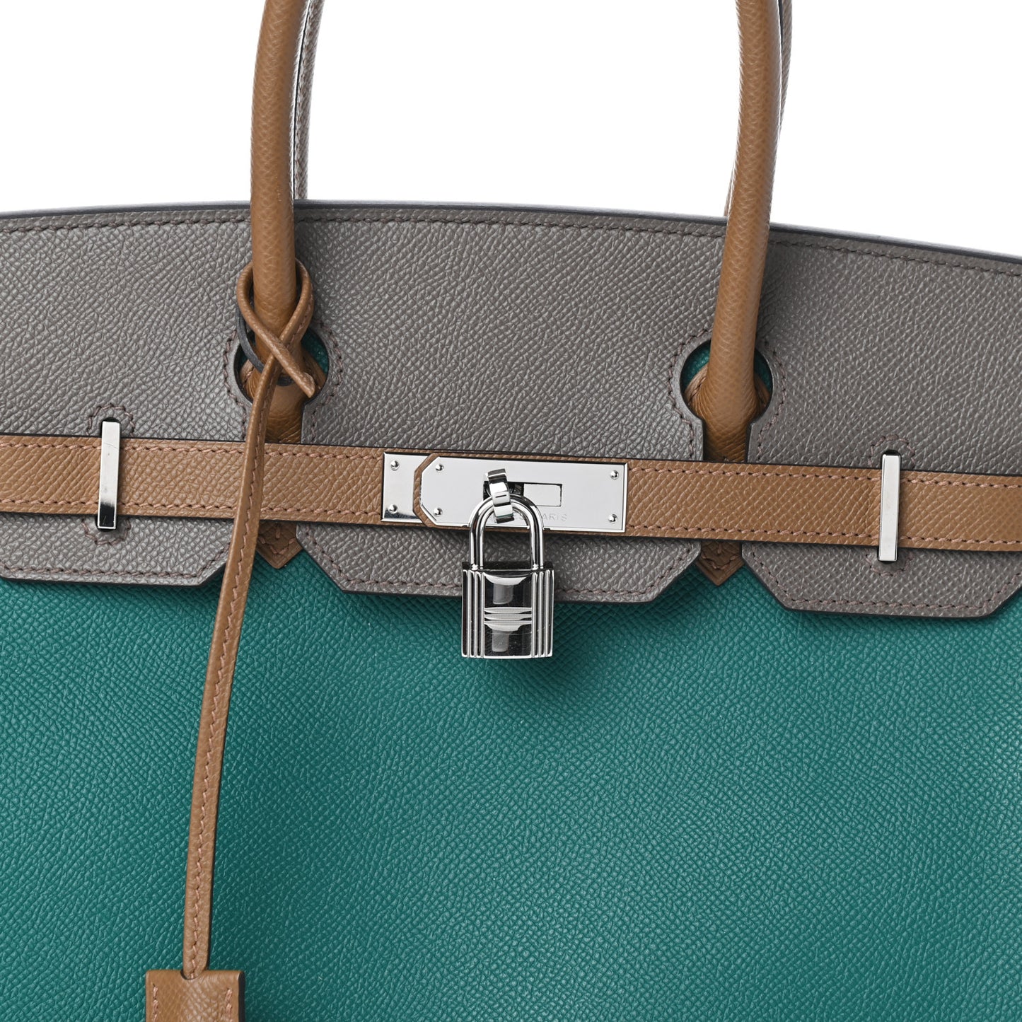 Epsom Horseshoe Birkin 30 Malachite Etain Alezan