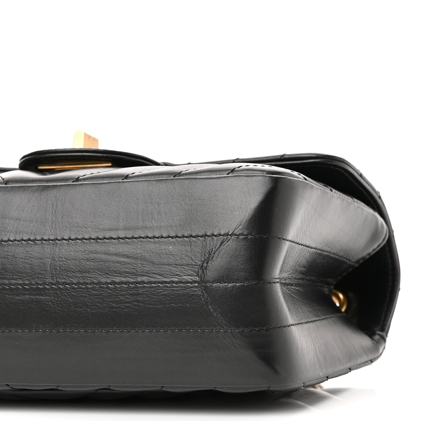 Aged Calfskin Chevron Quilted 2.55 Reissue Mini Flap Black