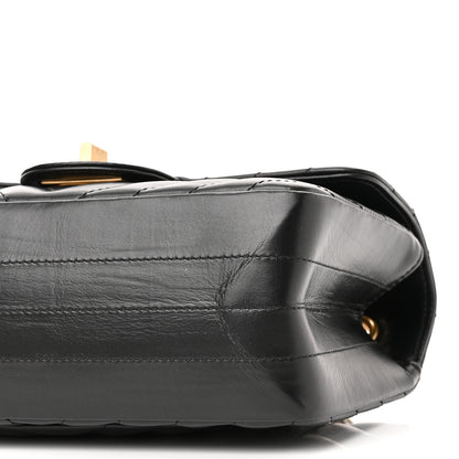 Chanel Aged Calfskin Chevron Quilted 2.55 Reissue Mini Flap Black 10 of 10