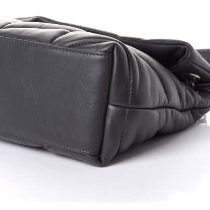 Saint Laurent Lambskin Quilted Small Loulou Puffer Monogram Chain Satchel Concrete 9 of 9