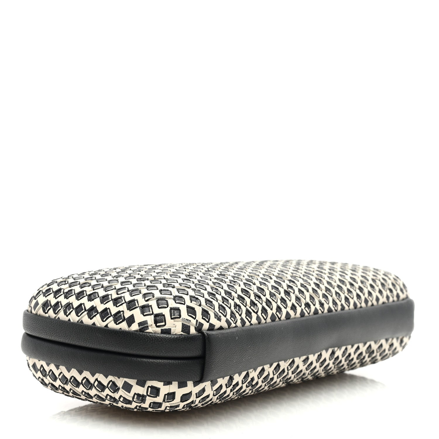 Bottega Veneta Nappa Printed Intrecciato Stretch Knot Clutch Black 4 of 8