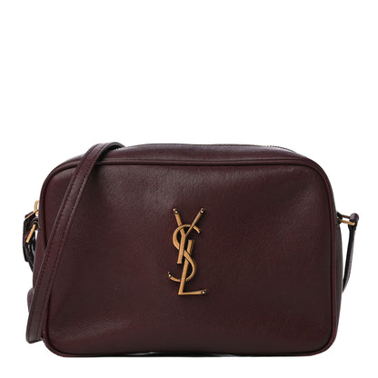 Saint Laurent Lambskin Monogram Lou Camera Bag Burgundy 1 of 11