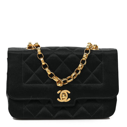 Chanel Satin Quilted Mini Flap Black 1 of 9
