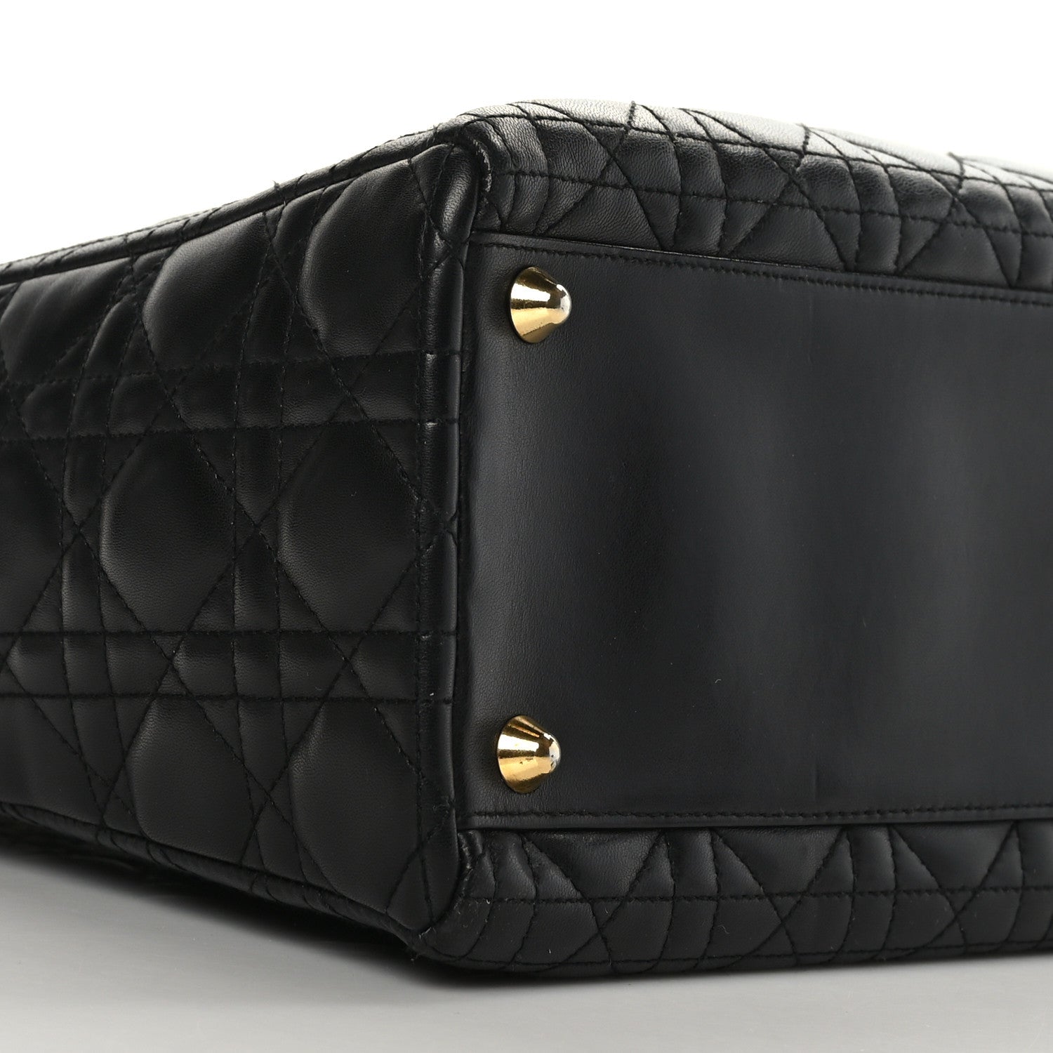 Christian Dior Lambskin Cannage Large Lady Dior Black 8 of 9