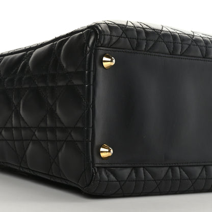 Christian Dior Lambskin Cannage Large Lady Dior Black 8 of 9