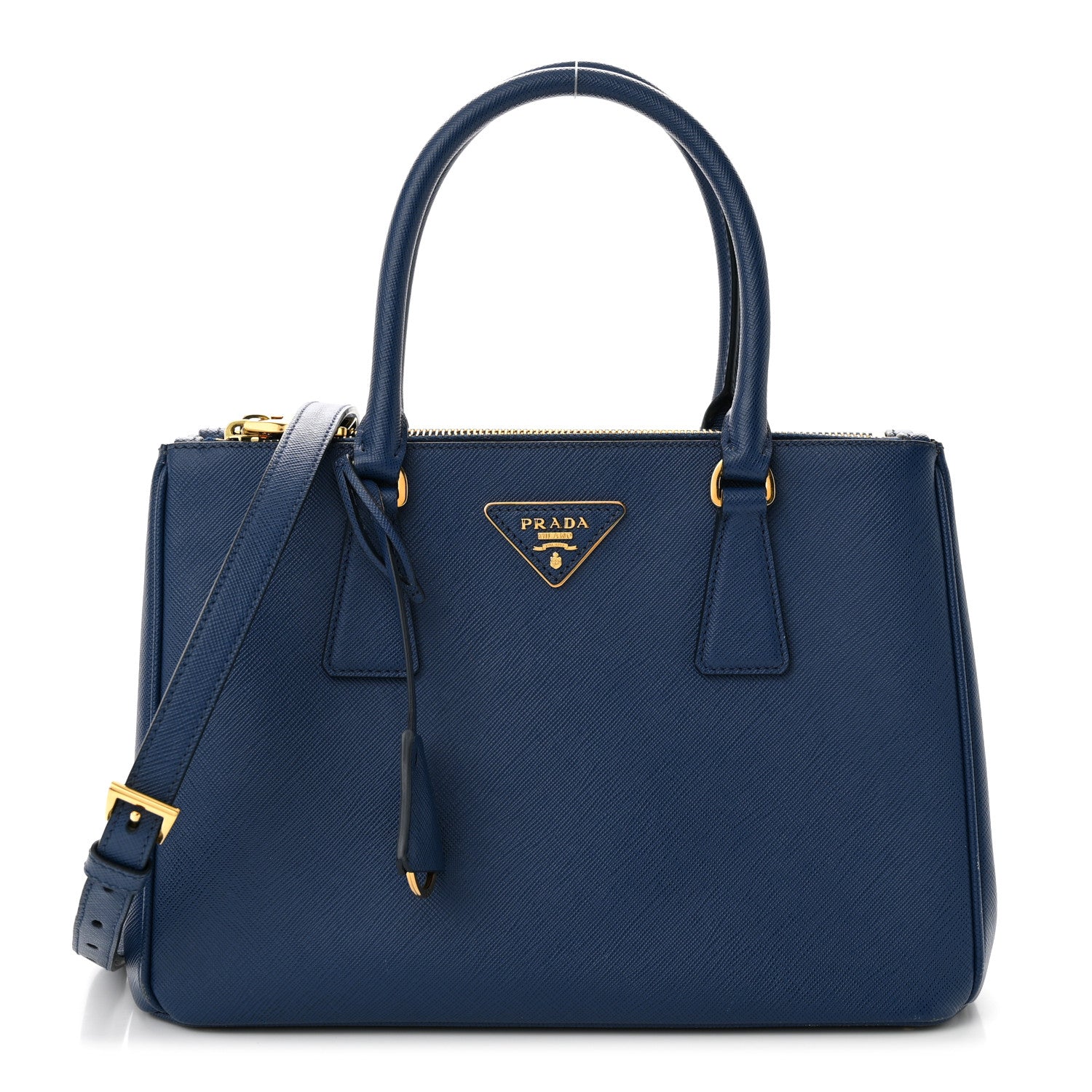 Prada Saffiano Lux Small Galleria Double Zip Tote Bluette 1 of 14