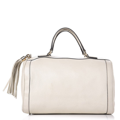 Gucci Pebbled Calfskin Medium Soho Boston Off White 1 of 21