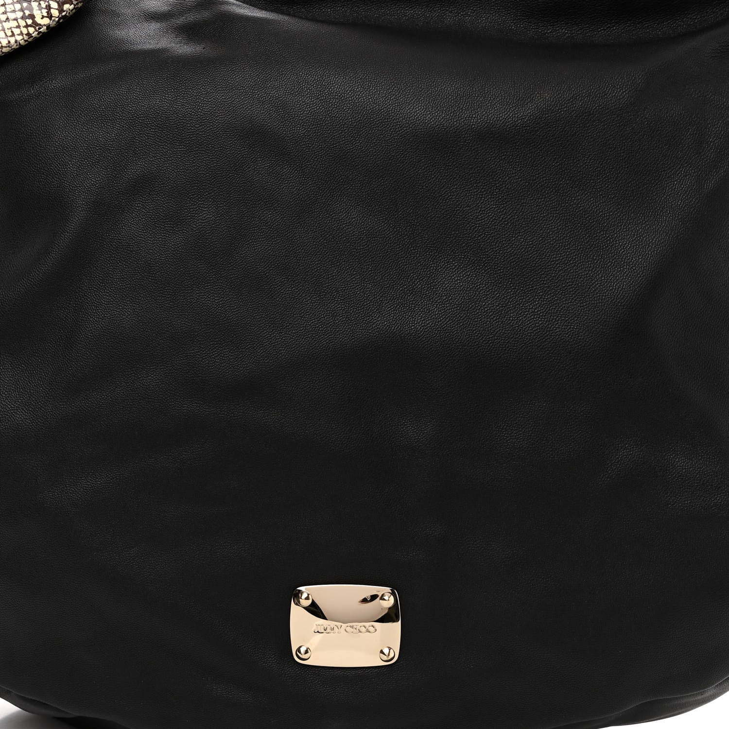 Jimmy Choo Nappa Snakeskin Trim Sky Hobo Black 7 of 9