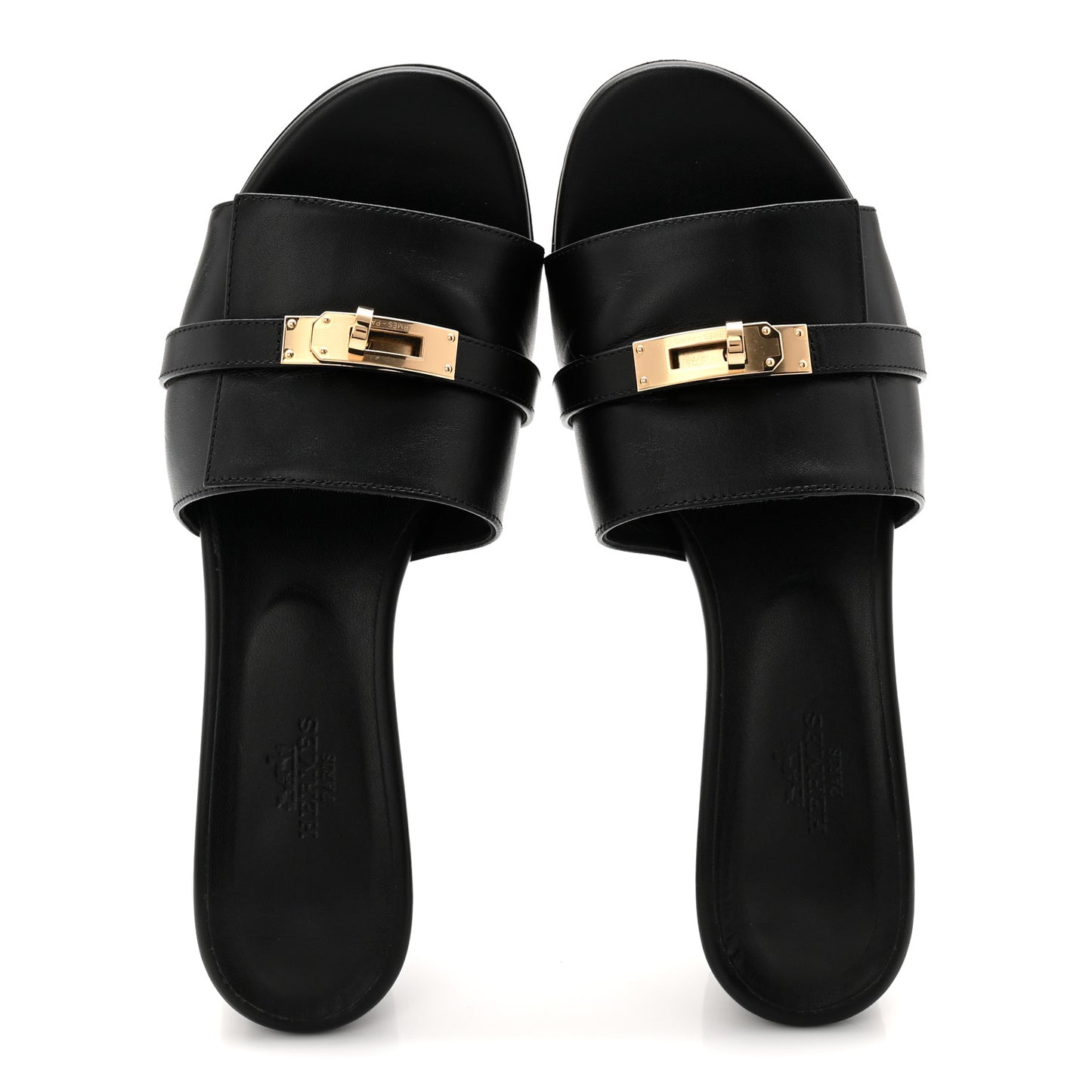 Calfskin Gigi 50 Sandals 38 Black