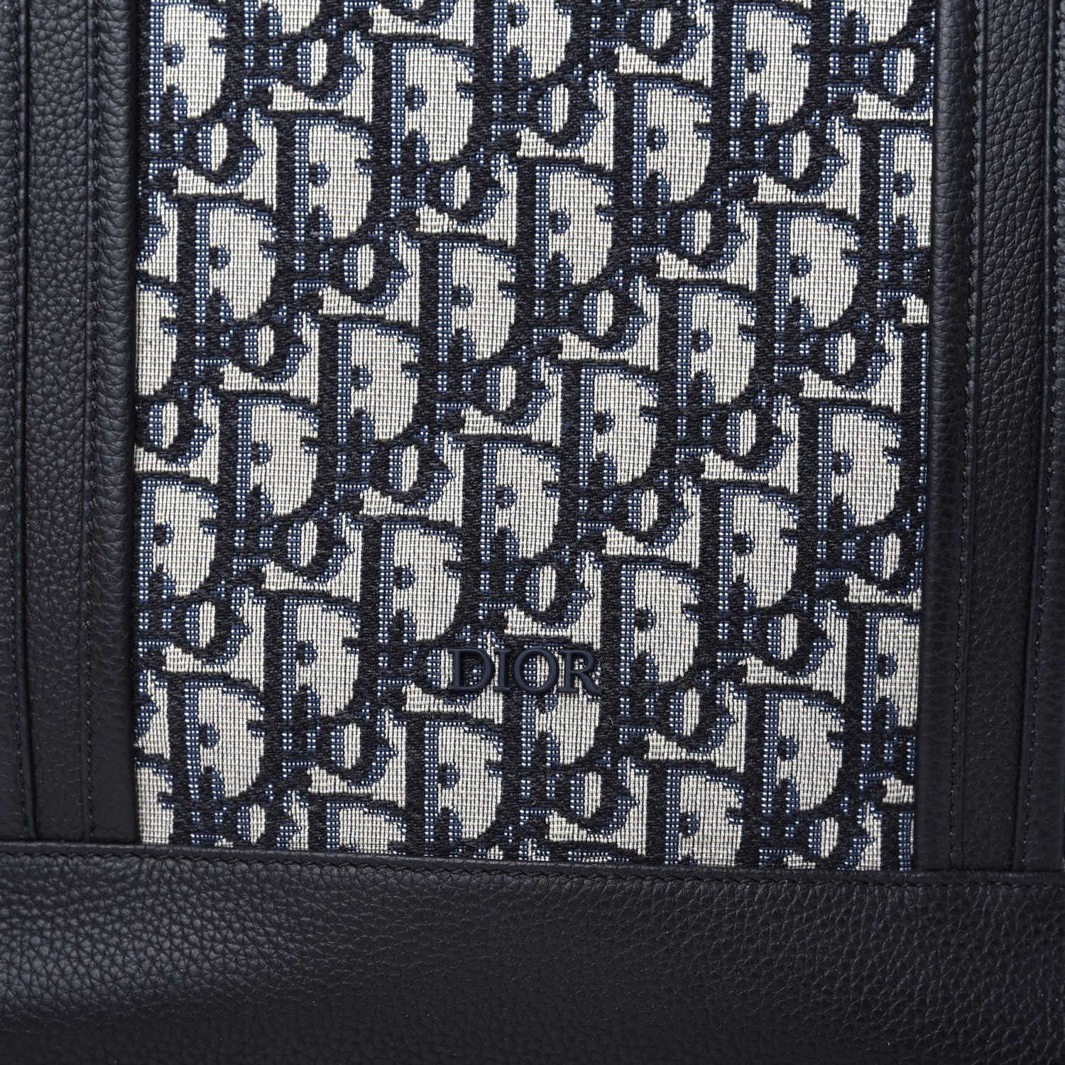 Christian Dior HOMME Oblique Grained Calfskin Tote Blue 11 of 12