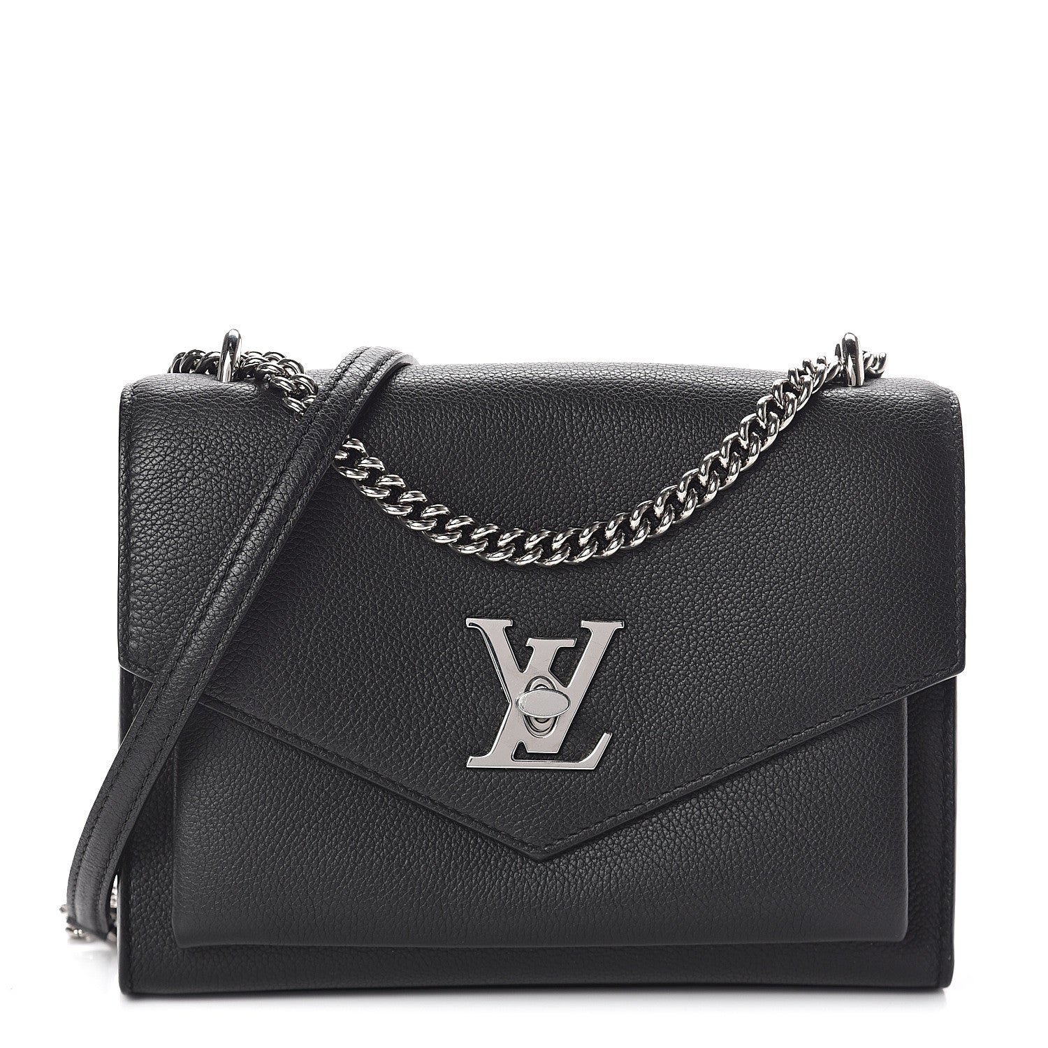 Louis Vuitton Soft Calfskin My Lockme Chain Bag BB Black 1 of 8