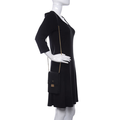 Fendi Vitello Grace Matte Kan U Vertical Wallet On Chain Black 2 of 11