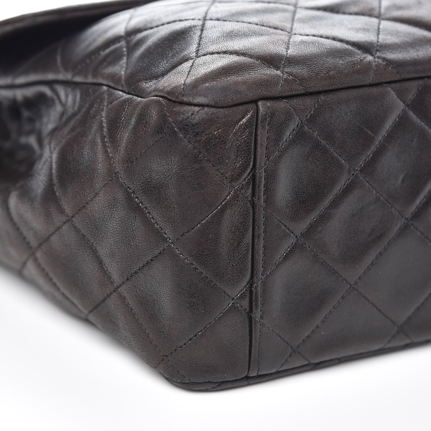 Chanel Lambskin Quilted XL Jumbo Single Flap Black 12 of 17