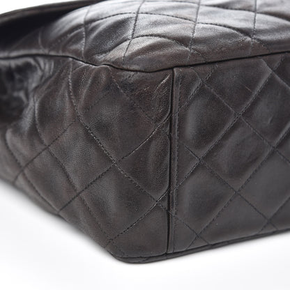 Chanel Lambskin Quilted XL Jumbo Single Flap Black 12 of 17