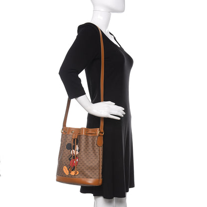 Gucci X DISNEY Mini Vintage GG Supreme Monogram Bucket Bag Beige Vintage Sun Oil 2 of 10
