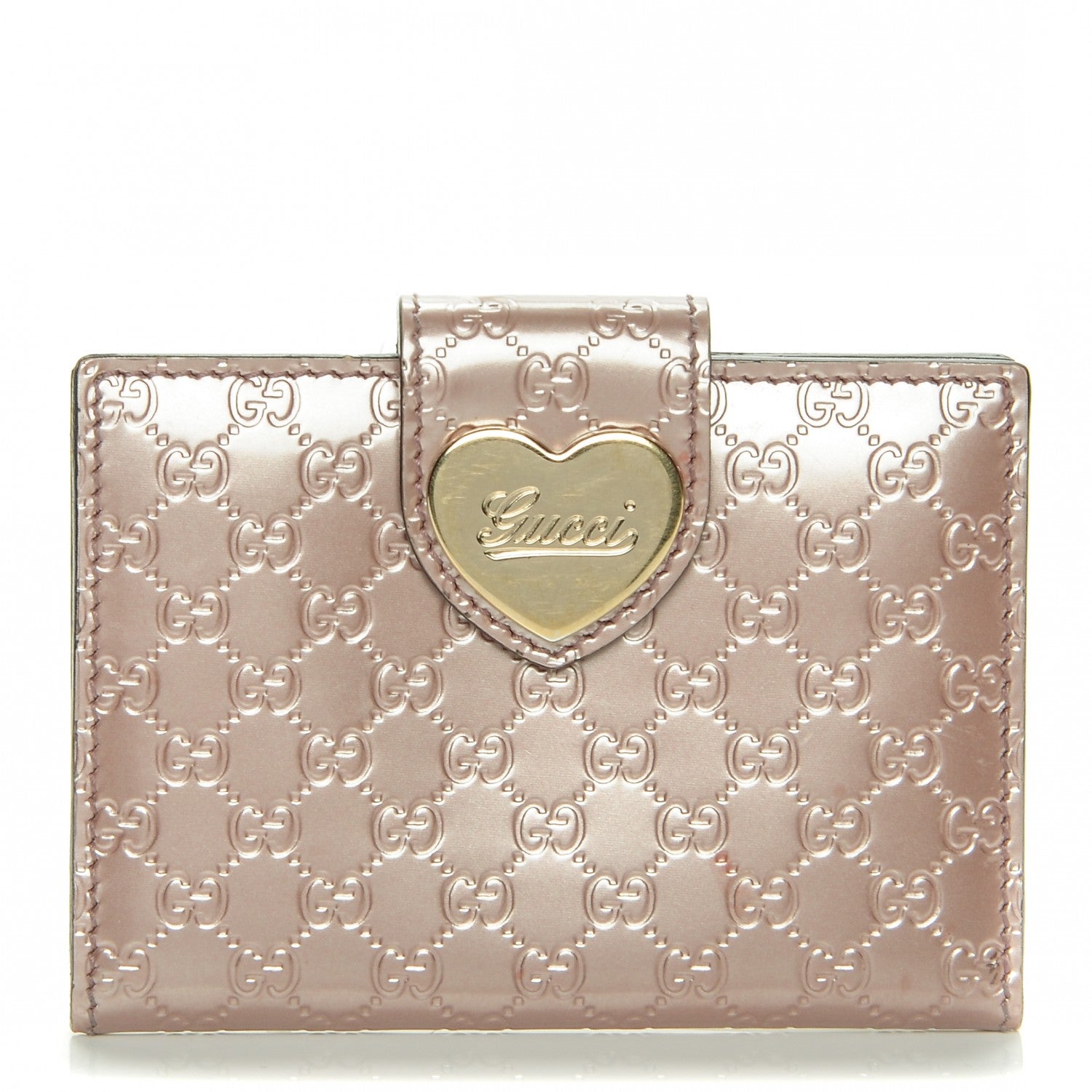 Gucci Metallic Microguccissima Heart Travel Wallet Pink 1 of 6