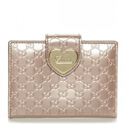 Gucci Metallic Microguccissima Heart Travel Wallet Pink 1 of 6