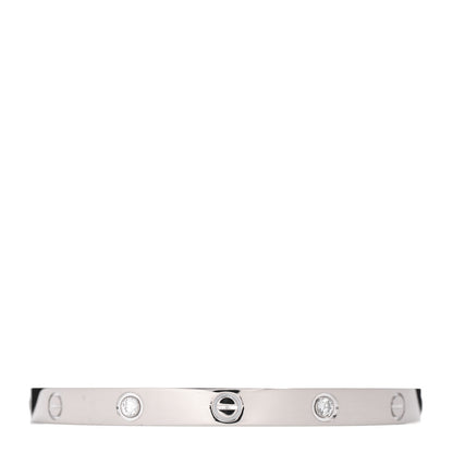Cartier 18K White Gold 4 Diamond LOVE Bracelet 18 3 of 4