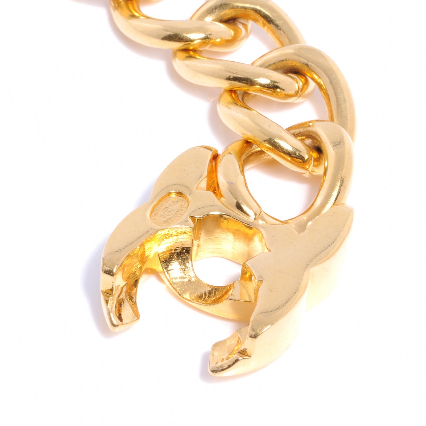 Chunky CC Chain Bracelet Gold