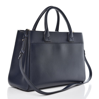 Chanel Grained Calfskin Medium Neo Executive Shopper Tote Navy 3 of 7